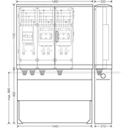 Hensel - Verteilerschrank für Energieversorgung Ladeverteiler Mi EV 200kW 2010 b. z. 2 Ladepunkte