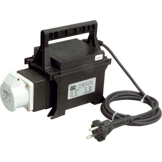 Trafo-Technik-Hoppecke - Einphasen-Steuertransformator Sicherheitstrafo, tragbar ET-CEE 400VA 230/24V sw