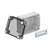 OBO Bettermann - Dose, Gehäuse für Montage auf der Wand/Decke Kabelabzweigkasten geschl. T 100 OE HD TR m. transp. Deckel