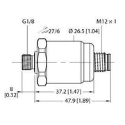Turck - Druck-/Absolutdruckmessumformer Drucktransmitter PT0.6R1513#100047127 StromAusgang2Leiter