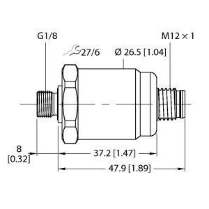 Turck - Druck-/Absolutdruckmessumformer Drucktransmitter PT0.6R1513#100047127 StromAusgang2Leiter