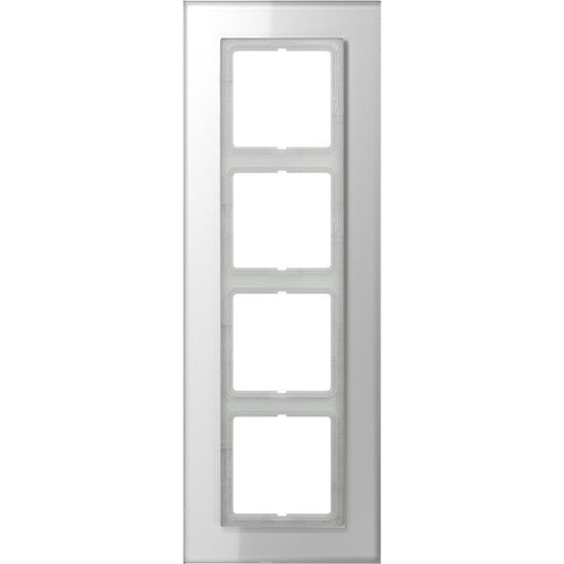 Jung - Abdeckrahmen Glasrahmen 4-fach aws LSP 984 GL WW waage/senkrecht