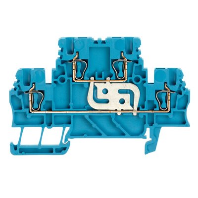 Weidmüller - Durchgangs-Reihenklemme Doppelklemme ZDK 1.5V BL − 50 Stück