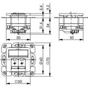 Telegärtner - Kommunikationsanschlussdose Kupfer Anschlussdose aws 100022940 AMJ45 8/8Cat5e/UP50