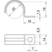 OBO Bettermann - Befestigungsschelle für Kabel/Rohre Befestigungsschelle 1015 20 G Gl.verz. − 100 Stück