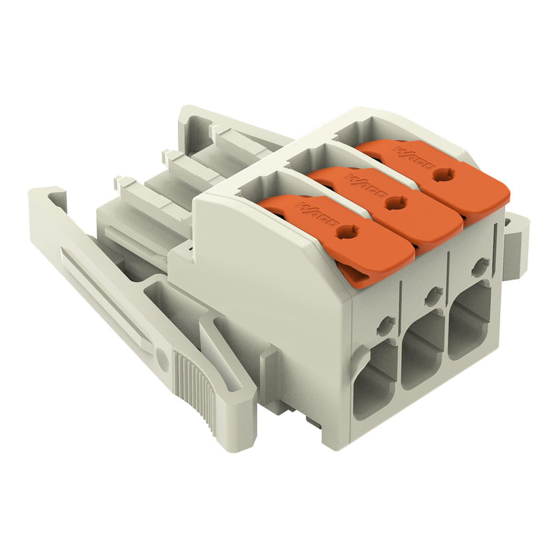 WAGO GmbH & Co. KG - Ein- und mehrpolige Klemmenleiste 1-Leiter-Federleiste 831-1103/037-000 Push-inCAGECLAMP,lgr − 24 Stück
