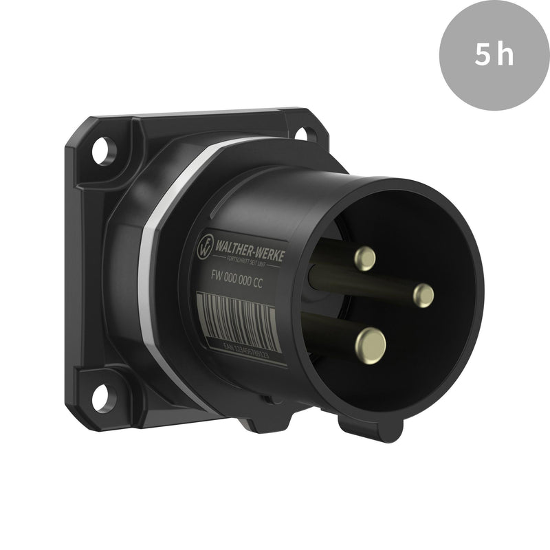 Walther Werke - CEE-Gerätestecker (IEC 60309) CEE NEO Anbaugerätestecker FW612305SK gerade 16A 3P 5h