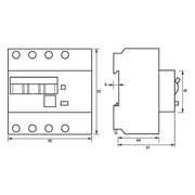 Doepke - Kombination FI-Schalter/Leitungsschutzschalter FI-/LS-Kombination DRCBO4B40/0,03/3N-A 40 A, 0.03 A