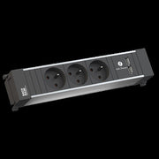 Bachmann - Mehrfachsteckdose Einbausteckdose 9.161.227 3xUTE 1xUSB Ch