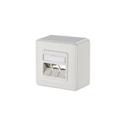 Metz Connect - Kommunikationsanschlussdose Kupfer Keystone Dose AP 130B20D30002KE 3Port leer rws − 10 Stück