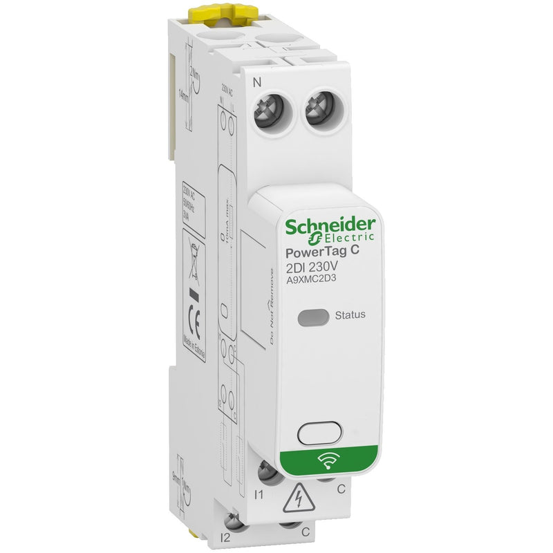Schneider Electric - Feldbus, Dez. Peripherie Digitales Ein-/Ausgangs-Modul PowerTag C 2DI 230V A9XMC2D3 2digitale Eingänge