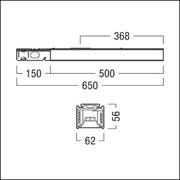 Zumtobel - Elektrisches Zubehör/Ersatzteile für Leuchten Mitteleinspeisung TECTON TM TA/TE500SR si − 1 Stück