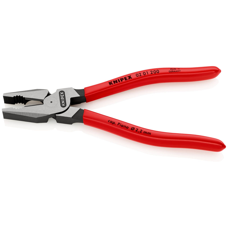 Knipex - Kombizange Kraft-Kombizange 02 01 200 schwarz, 200mm