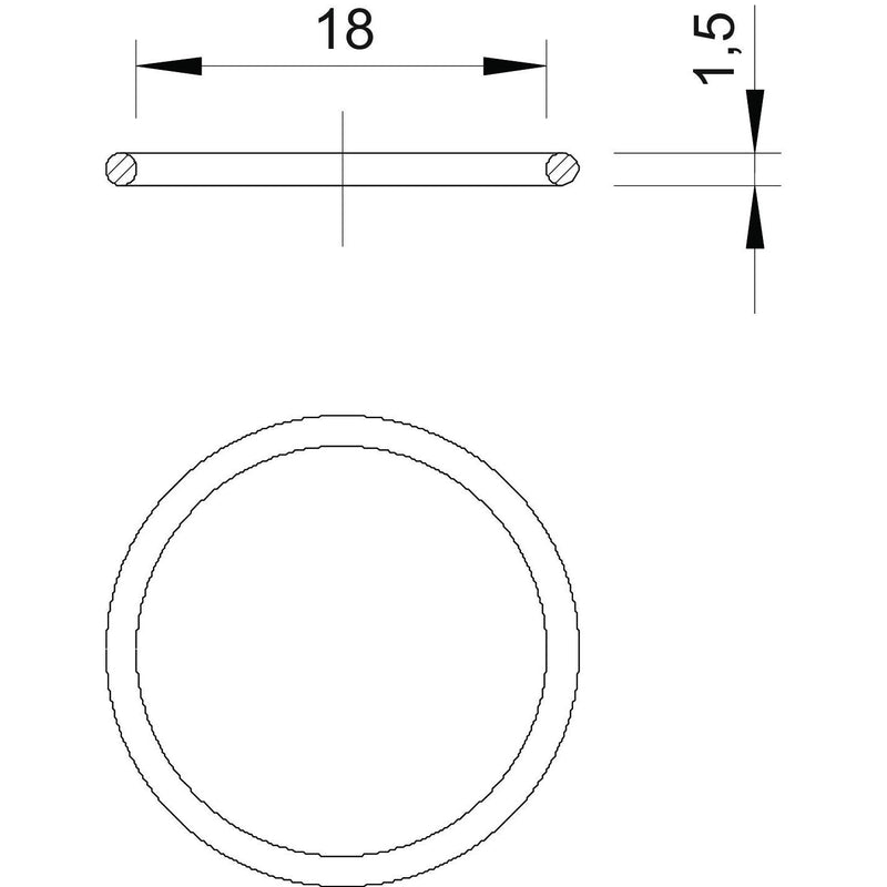 OBO Bettermann - Dichtring, flach O-Dichtring f.Anschl.gew. 171 M20 − 100 Stück