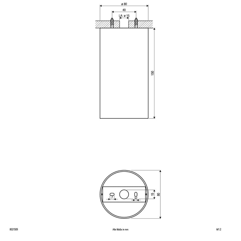 EVN Lichttechnik - Downlight/Strahler/Flutlicht Deckenanbauleuchte 8021509 GU10 rund sw starr