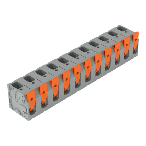WAGO - Leiterplattenklemme Hebel 2606-3361 6mm²,grau − 15 Stück