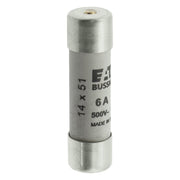 Eaton - Zylindrische Sicherung Sicherungseinsatz Nieders. CYL GG 14,#C14G6S 6A AC 500V 120kA − 10 Stück
