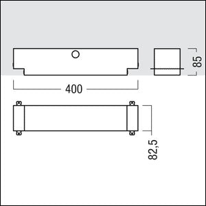 Zumtobel Group - Mechanisches Zubehör/Ersatzteile für Leuchten Betoneingießgehäuse PURESIGN150#22168778 COMSIGN ED GEH BETON
