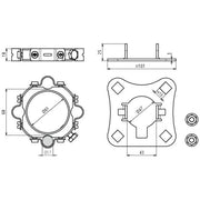 DEHN - Zubehör/Ersatzteile für Erdung und Blitzschutz Befestigungsset BFS SR D50 4 #819289 AE HVI LI AL V2A