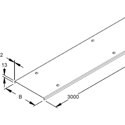 Niedax - Deckel für Kabeltragsystem Kabelrinnendeckel RDVS 150 − 3 Meter
