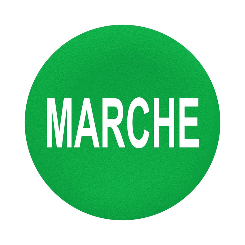 Schneider Electric - Kalotte, Linse Tastenschild Flush 30mm ZBAF342 grün MARCHE − 10 Stück