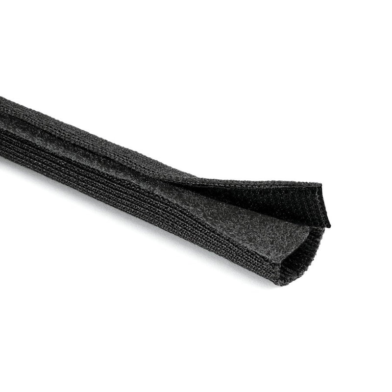 HellermannTyton - Hohlgeflechtschlauch Kabelschutz HELAHOOK15 PET BK 25 wiederverschließbar − 25 Meter