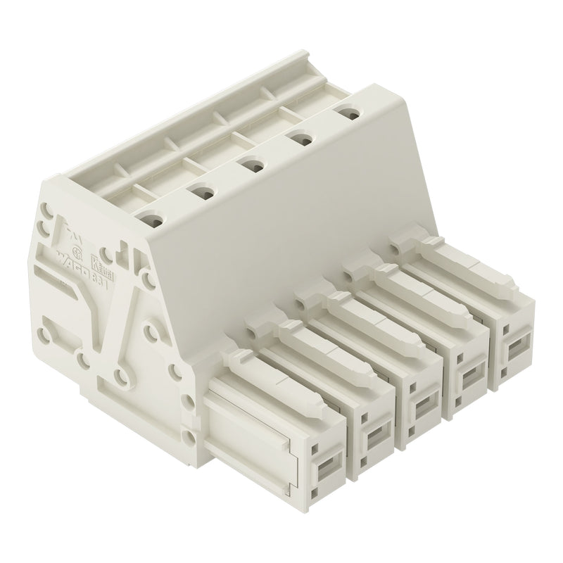 WAGO - Ein- und mehrpolige Klemmenleiste 1-Leiter-Federleiste 831-3105 CAGECLAMP,10mm²,lgr − 24 Stück