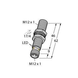 Turck - Induktiver Näherungsschalter Sensor BI4UM12EVN44XH1141 induktiv − 1 Stück