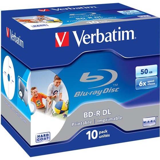 Verbatim - Speichermedium digital BD-R,DL 43736 (VE10) 50GBJewelcase − 5 Packung