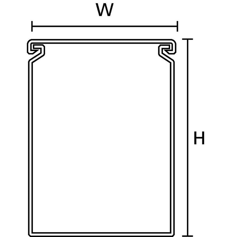 HellermannTyton - Verdrahtungskanal HTWD-HF-40X80 PC/ABS GY 20 − 20 Meter
