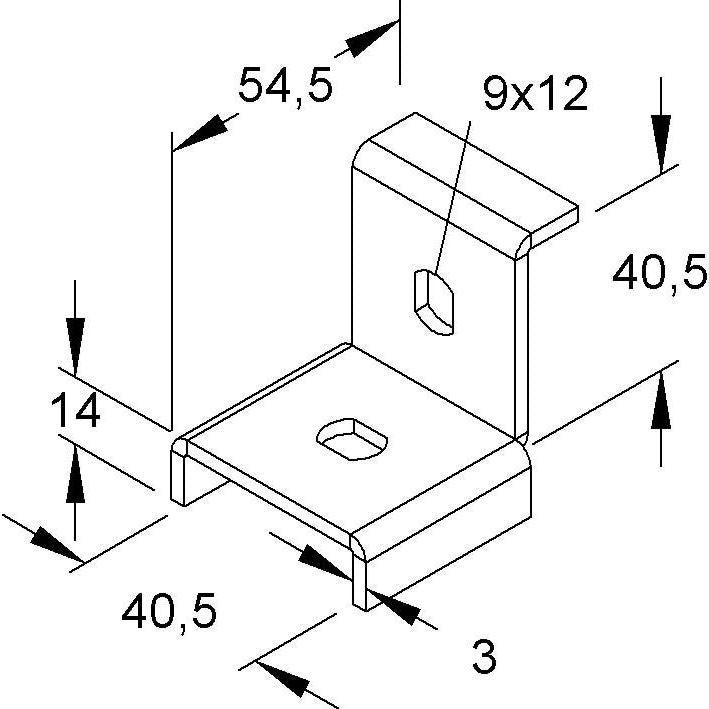 Niedax - Verbinder für Stiel/Profilschiene TW-Verbindung TWV 40/40 − 100 Stück