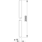 OBO Bettermann - Erdeinführungsstange für Blitzschutz Erdeinführung 200 V4A-2000 2000mm, VA
