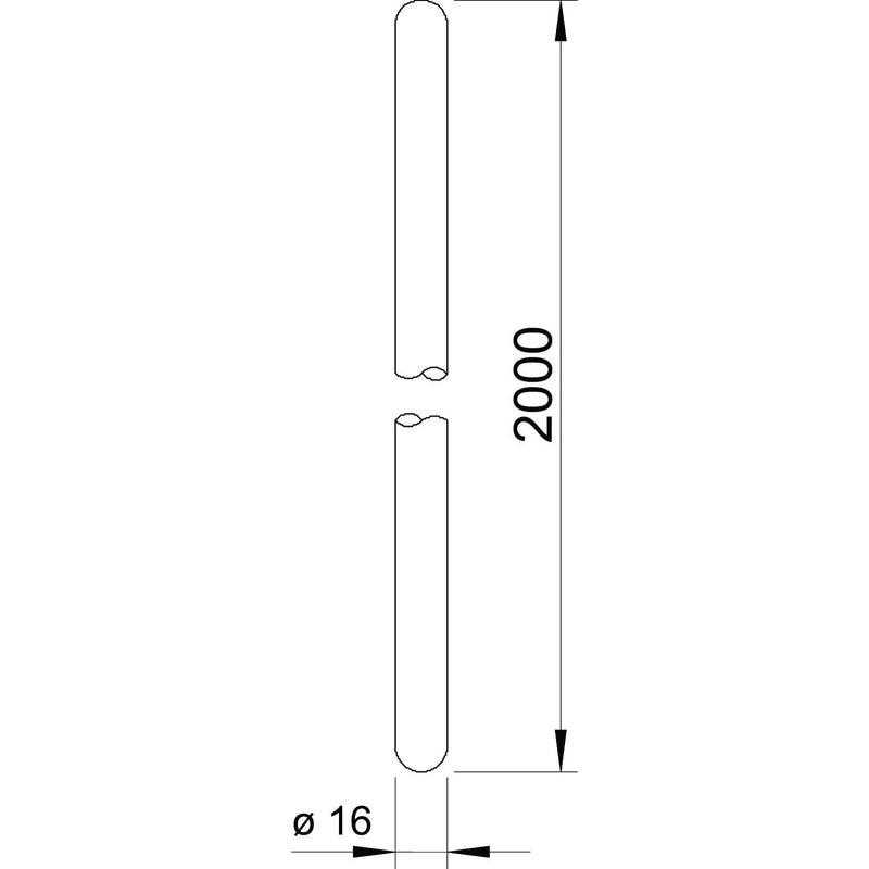 OBO Bettermann - Erdeinführungsstange für Blitzschutz Erdeinführung 200 V4A-2000 2000mm, VA