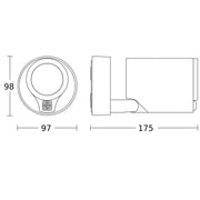 Steinel - Downlight/Strahler/Flutlicht Sensor-LED-Strahler Spot ONE S ANT 3000K 175 x 97 x 98 mm
