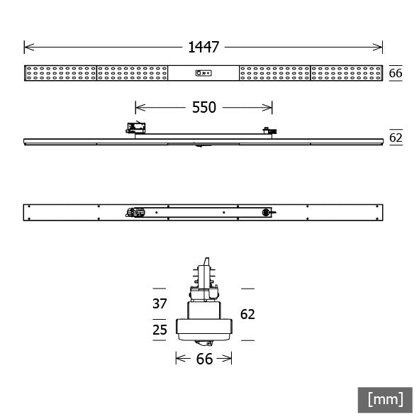 LTS Licht&Leuchten - Decken-/Wandleuchte LED-Stromschienenleuchte LUZT1510683060ORGRsi 830, DALI