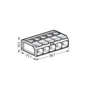 WAGO - Steckklemme COMPACT-Verbindungsklemme 221-685 Ex e,transparent − 15 Stück