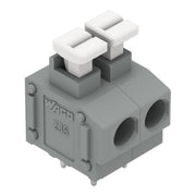 WAGO - Leiterplattenklemme 235-404/331-000 Drücker,1,5mm²,grau − 55 Stück
