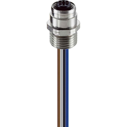 Belden - Rundsteckverbinder, Einbau (mit Leitung) Einbaukupplung M12 RKFM 4-3/0,5m