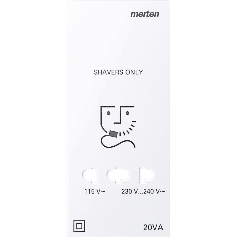 Merten - Rasiersteckdose Zentralplatte aws/gl 213625 für Rasiersteckdose