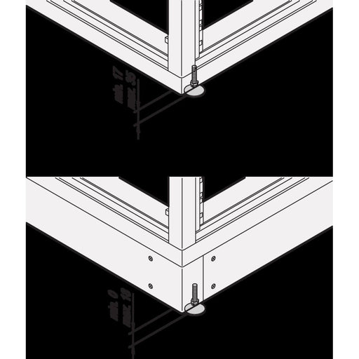Schroff - Sockel/Sockelelement (Schaltschrank) Nivellierfüße 21101201 (VE4) − 2 Packung