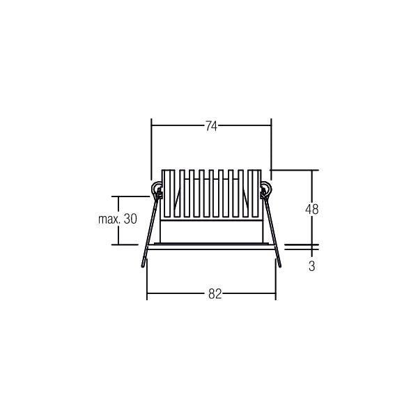 Brumberg Leuchten - Downlight/Strahler/Flutlicht LED-Einbauleuchte 12116073 350mA d2w weiß