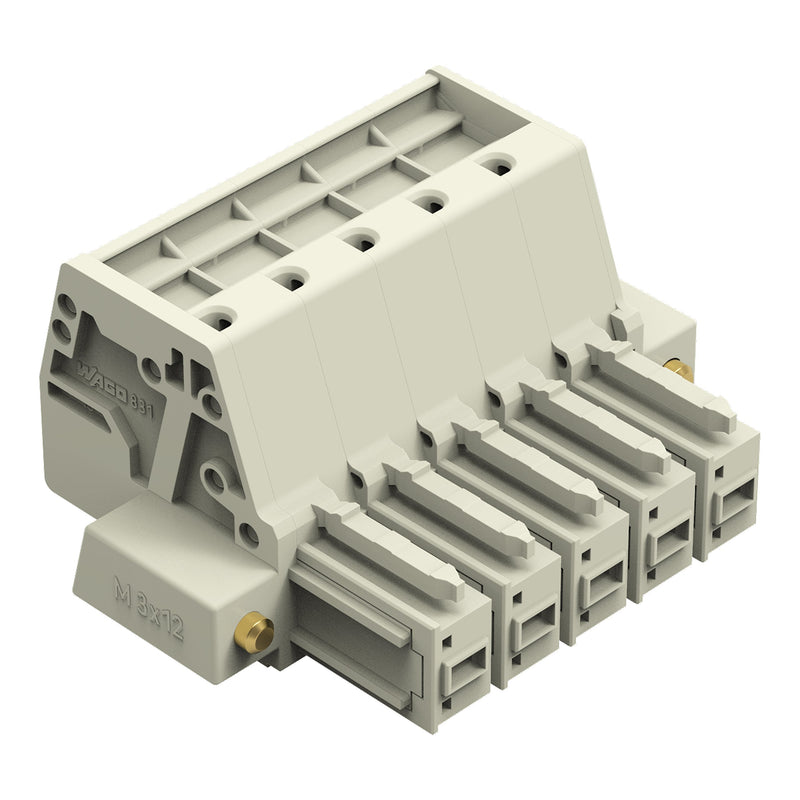 WAGO - Ein- und mehrpolige Klemmenleiste 1-Leiter-Federleiste 831-3105/107-000 CAGECLAMP,10mm²,lgr − 24 Stück