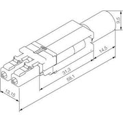 Weidmüller - LWL-Steckverbinder Steckereinsatz LWL LC IE-PI-2LC-MM Multi Mode − 10 Stück