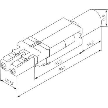 Weidmüller - LWL-Steckverbinder Steckereinsatz LWL LC IE-PI-2LC-MM Multi Mode − 10 Stück