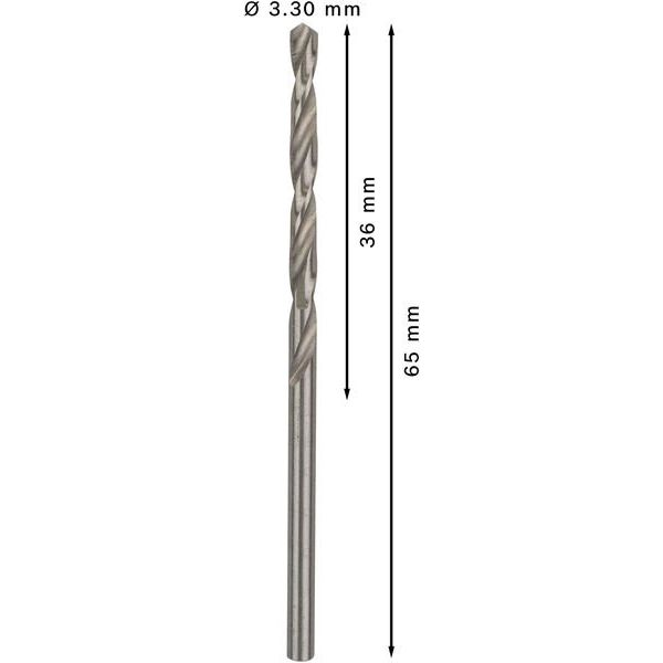 Bosch - Bohrer PRO Metal HSS-G 2608595057 Spiralbohrer 3,3 x