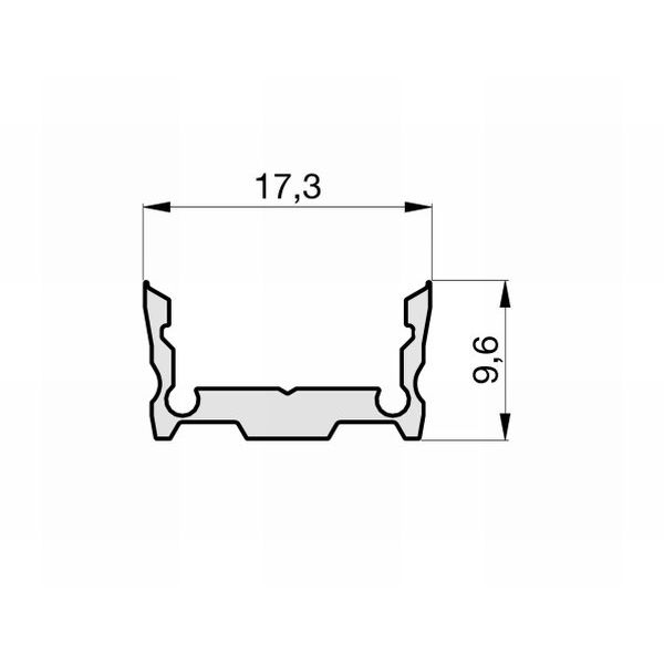Radium Lampenwerk - Zubehör/Ersatzteile für Lichtschlauch/-band Aluprofil m.Abdeckung 1m FXZA4548 schwarz