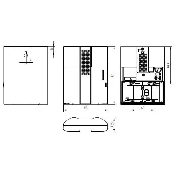 Grothe - Gong Elektronik-Gong CROMA 50 Batt.4x1,5V, ws/sil