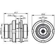 Telegärtner - Koax-Kupplung 7-16 Verbindungsstück 100024557 Bu-Bu 50 Ohm