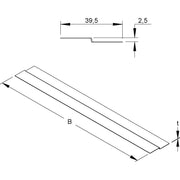 Niedax - Deckel für Kabeltragsystem Deckelstoßleiste Z-Form DSLZ 2.5/500 S 40x475mm