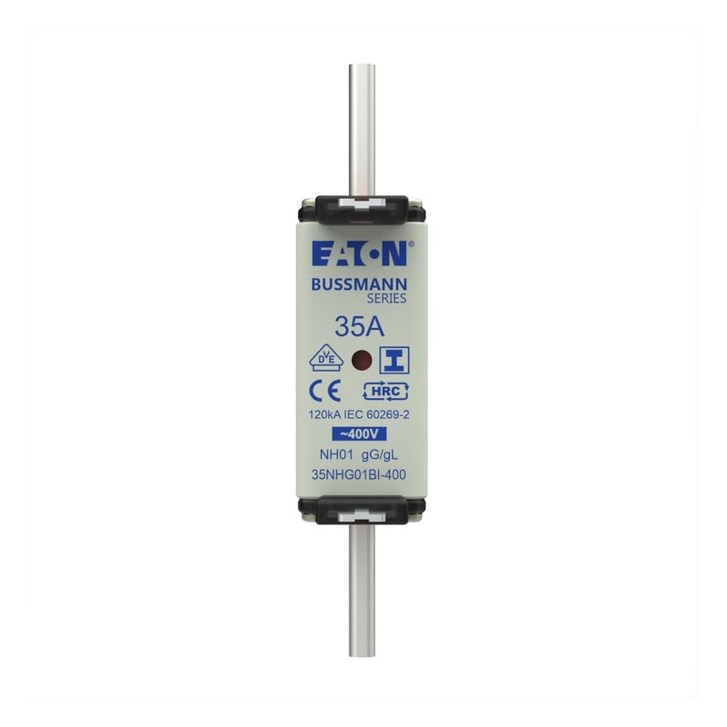 Eaton - Messersicherung Sicherungseinsatz Nieders. 35NHG01BI-400 35A AC 400V 120kA − 3 Stück